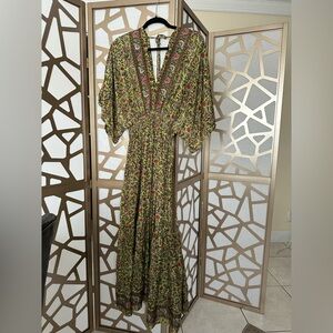 Floral Green Maxi Dress